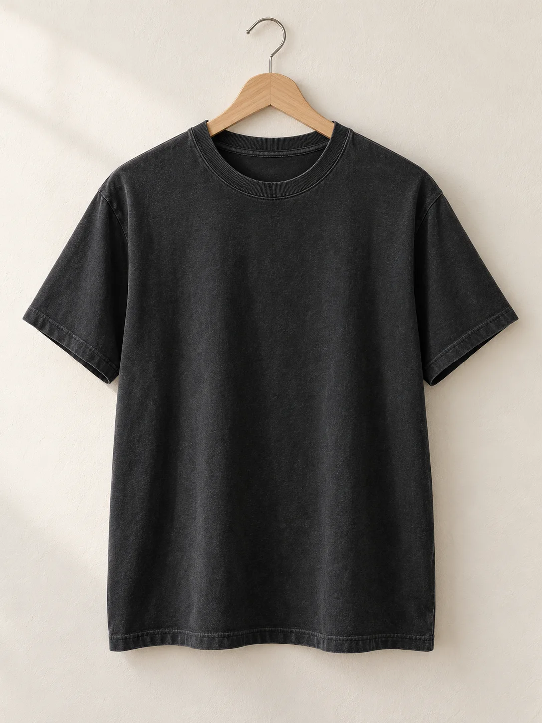 Áo thun Cotton Đen màu đen